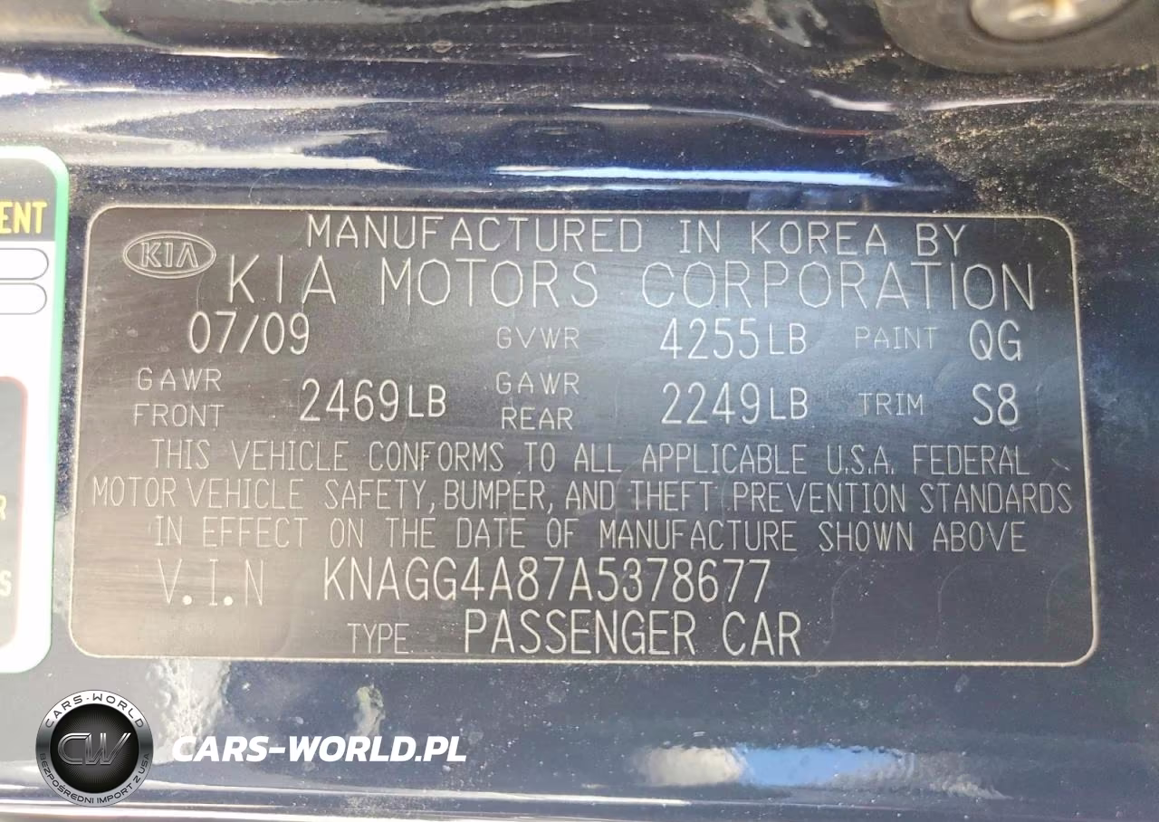 2010 Kia Optima Lx VIN:KNAGG4A87A5378677 - 12