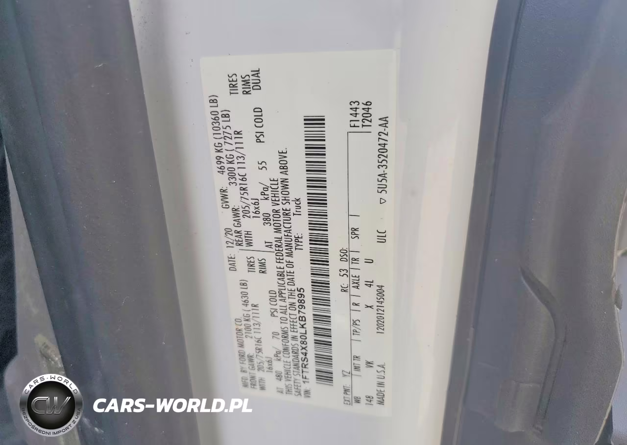 2020 Ford Transit T-350 Hd VIN:1FTRS4X80LKB79895 - 14