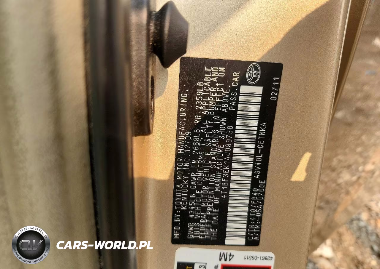 2010 Toyota Camry Le VIN:4T1BF3EK1AU089750 - 12