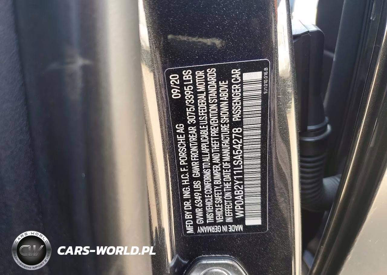 2020 Porsche Taycan 4S VIN:WP0AB2Y11LSA54278 - 12