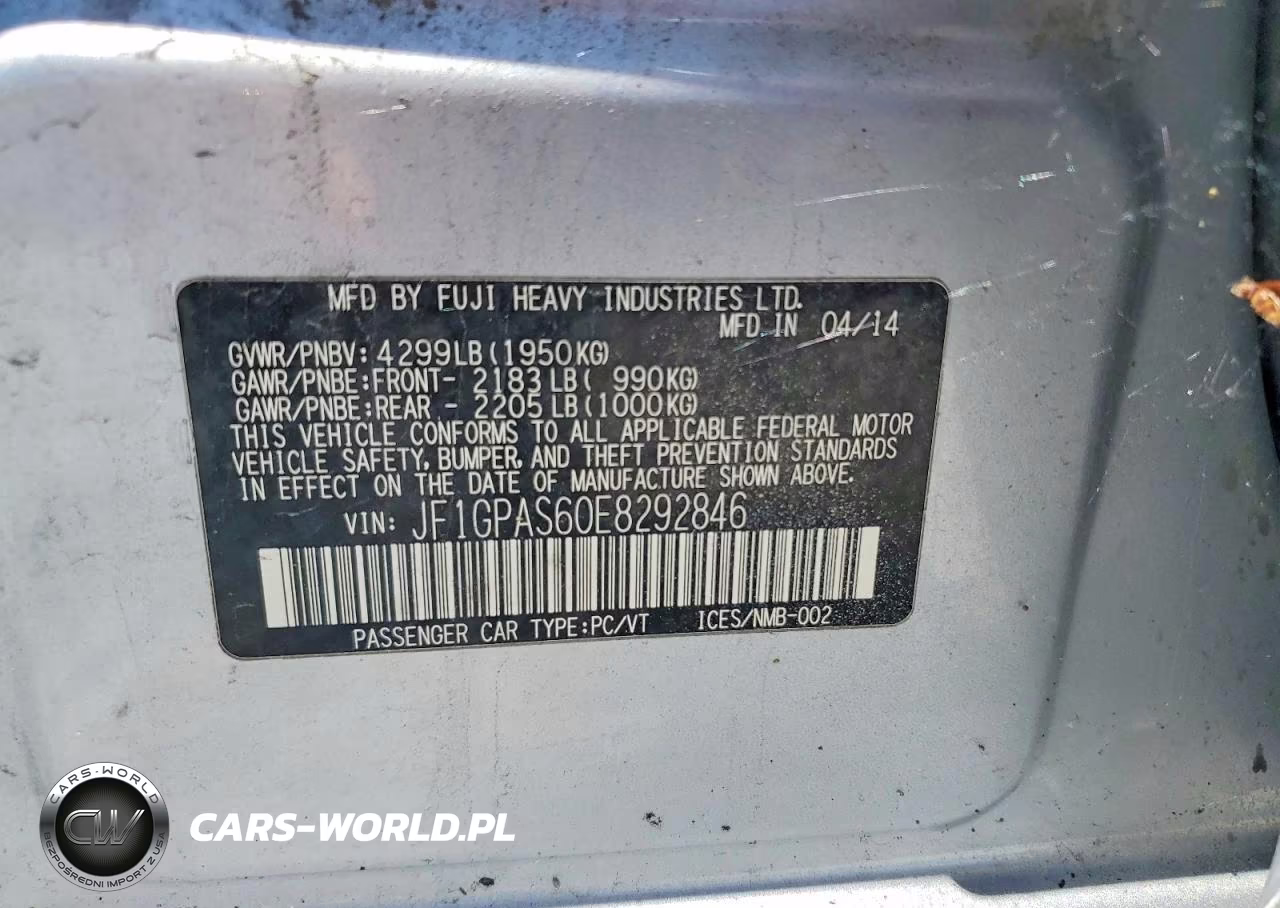 2014 Subaru Impreza Sport Limited VIN:JF1GPAS60E8292846 - 12
