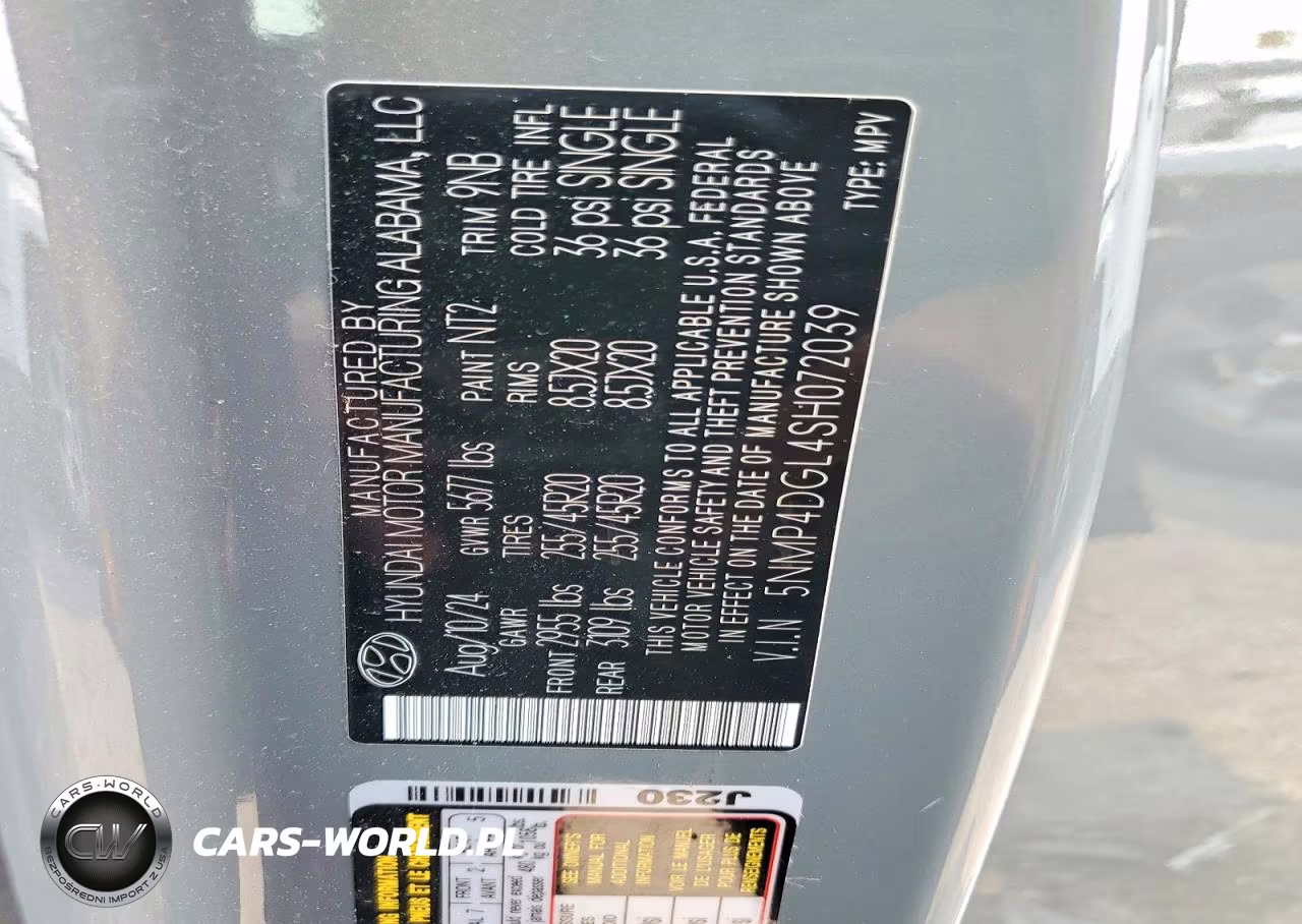 2025 Hyundai Santa Fe Limited VIN:5NMP4DGL4SH072039 - 14
