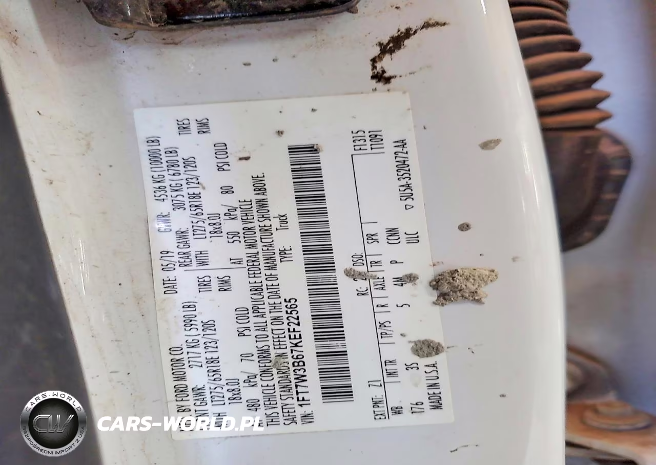 2019 Ford F350 Super Duty VIN:1FT7W3B67KEF22565 - 13