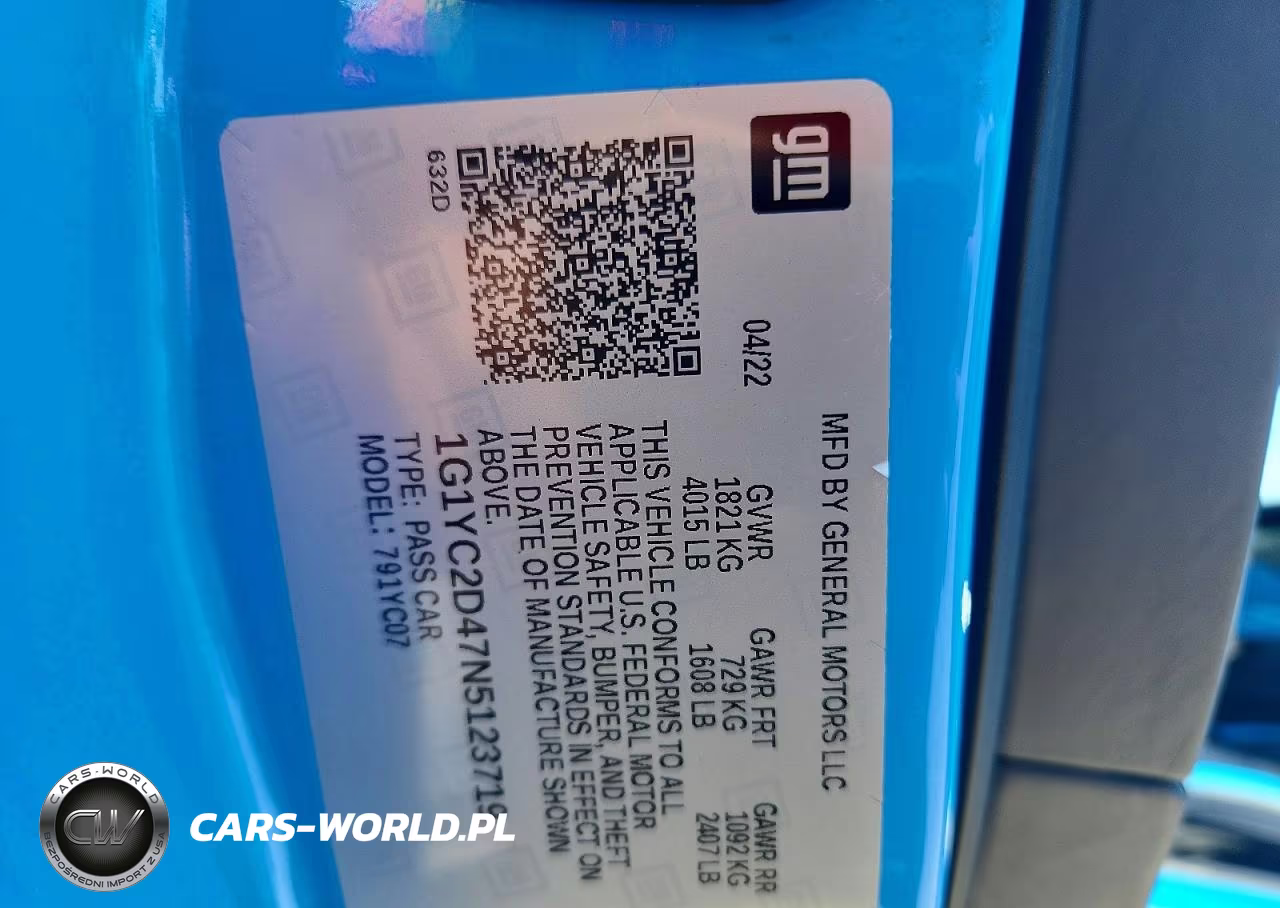 2022 Chevrolet Corvette Stingray 3Lt VIN:1G1YC2D47N5123719 - 13