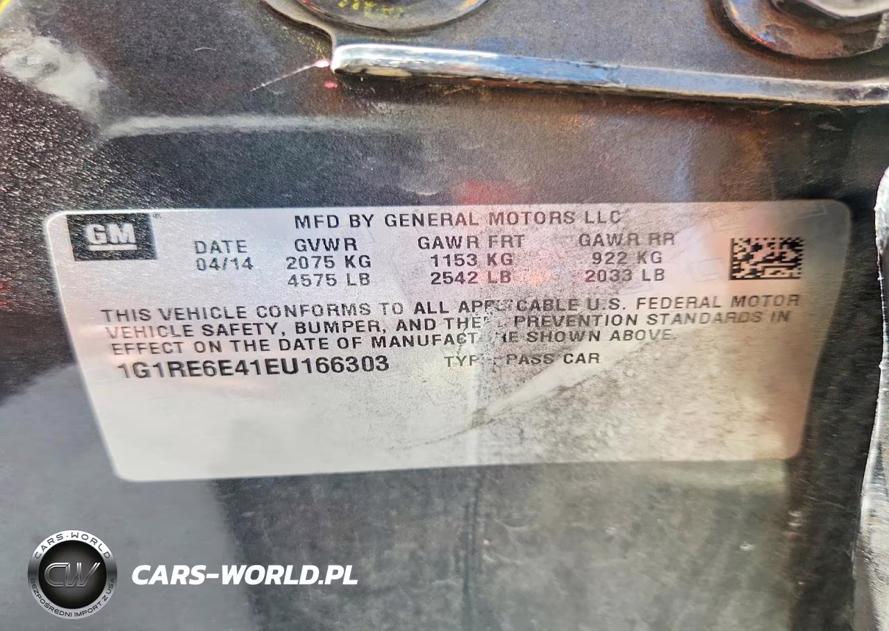 2014 Chevrolet Volt VIN:1G1RE6E41EU166303 - 13