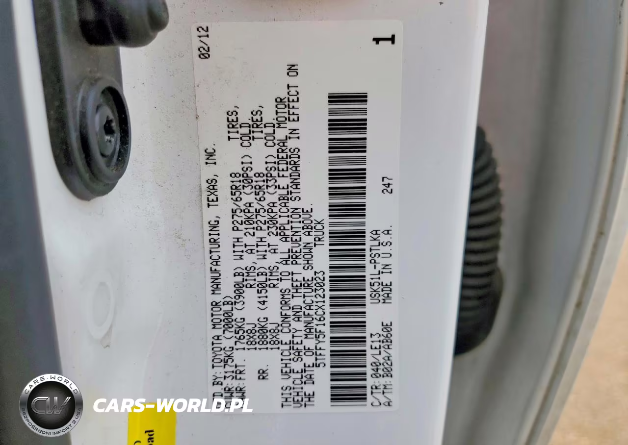 2012 Toyota Tundra Crewmax Limited VIN:5TFFY5F16CX123023 - 12