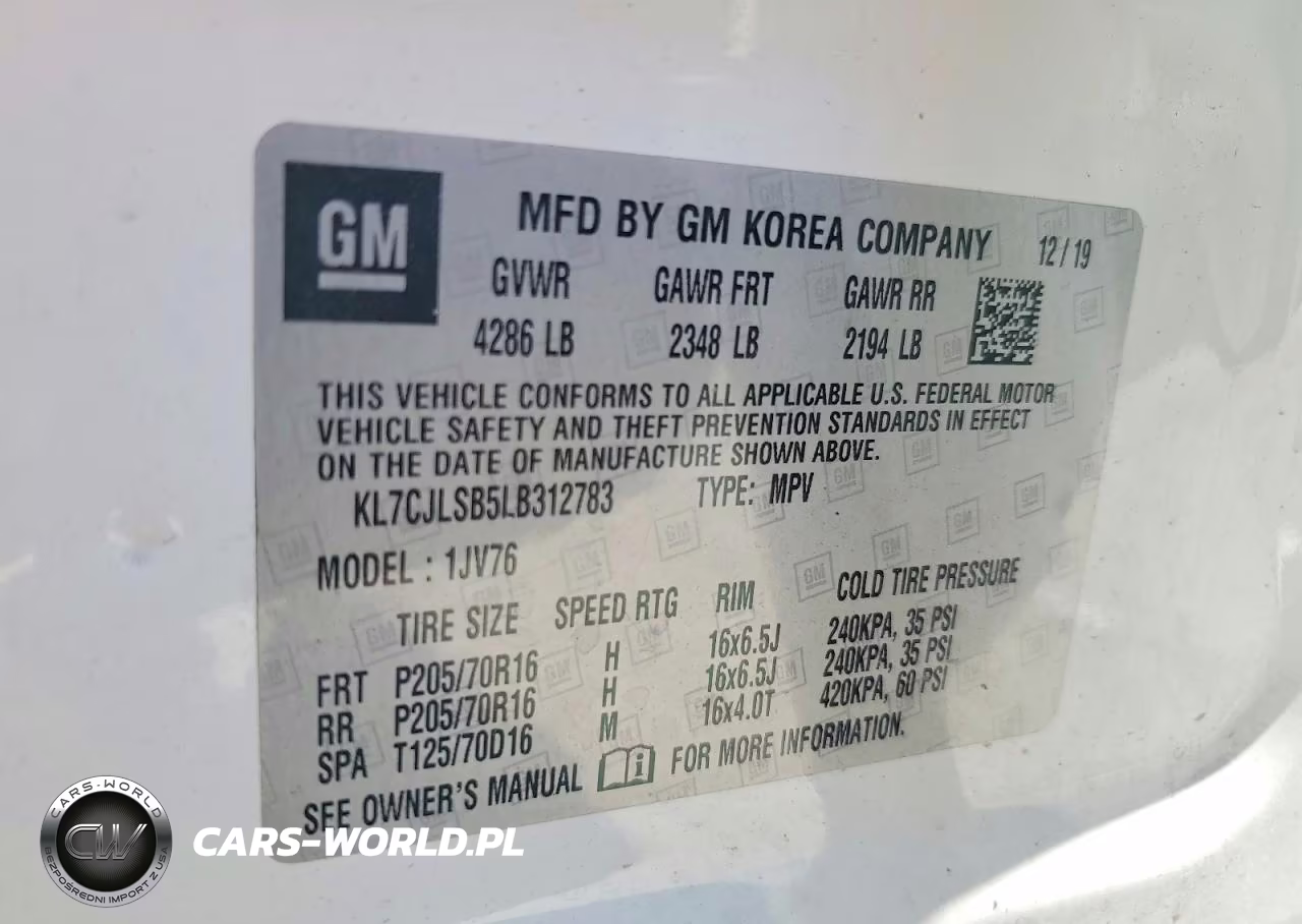 2020 Chevrolet Trax 1Lt VIN:KL7CJLSB5LB312783 - 13