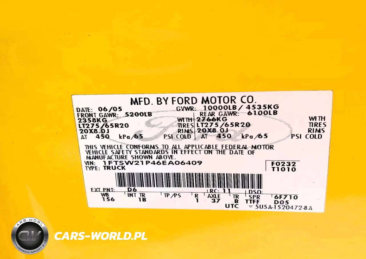 2007 Ford F-250 Super Duty VIN:1FTSW21P46EA06409 - 12