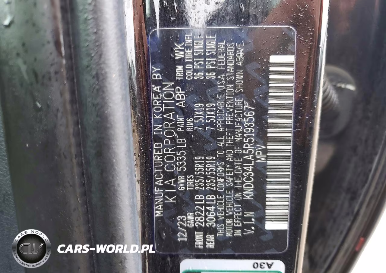 2024 Kia Ev6 Wind VIN:KNDC34LA5R5193567 - 12
