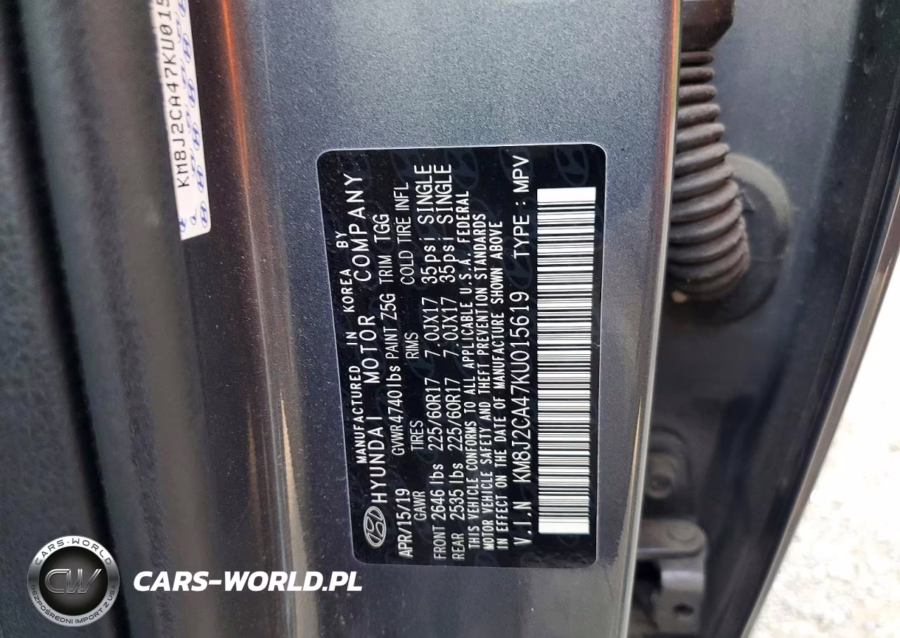 2019 Hyundai Tucson Se VIN:KM8J2CA47KU015619 - 13
