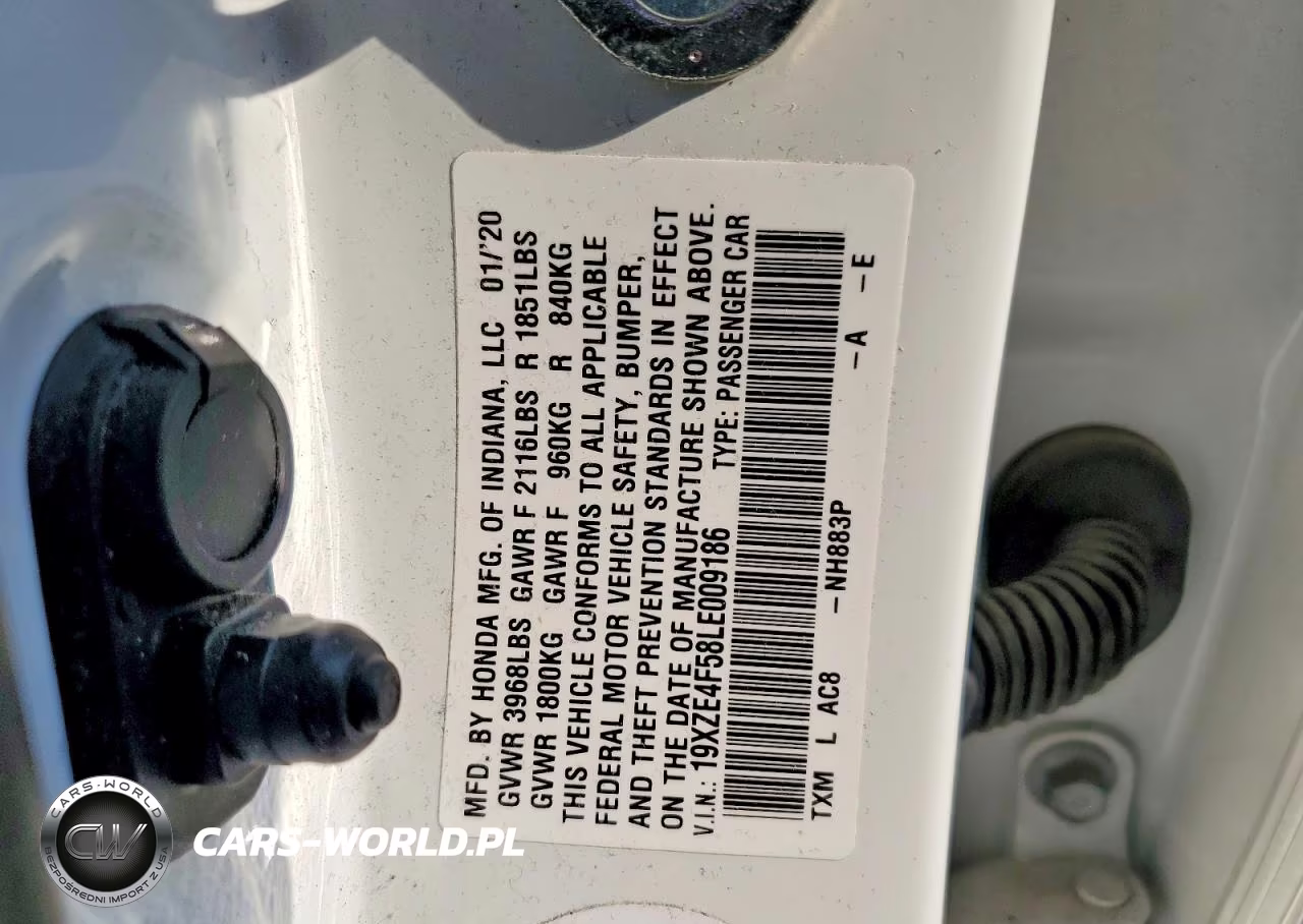 2020 Honda Insight Ex VIN:19XZE4F58LE009186 - 12