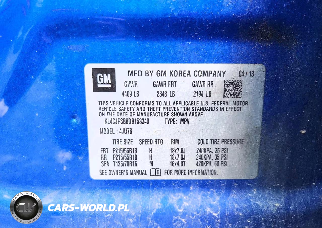 2013 Buick Encore Convenience VIN:KL4CJFSB8DB153340 - 13