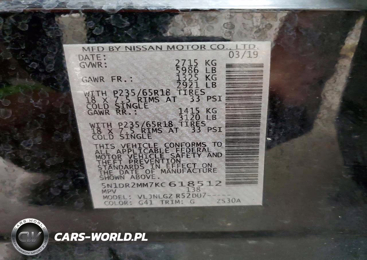 2019 Nissan Pathfinder Sl VIN:5N1DR2MM7KC618512 - 13