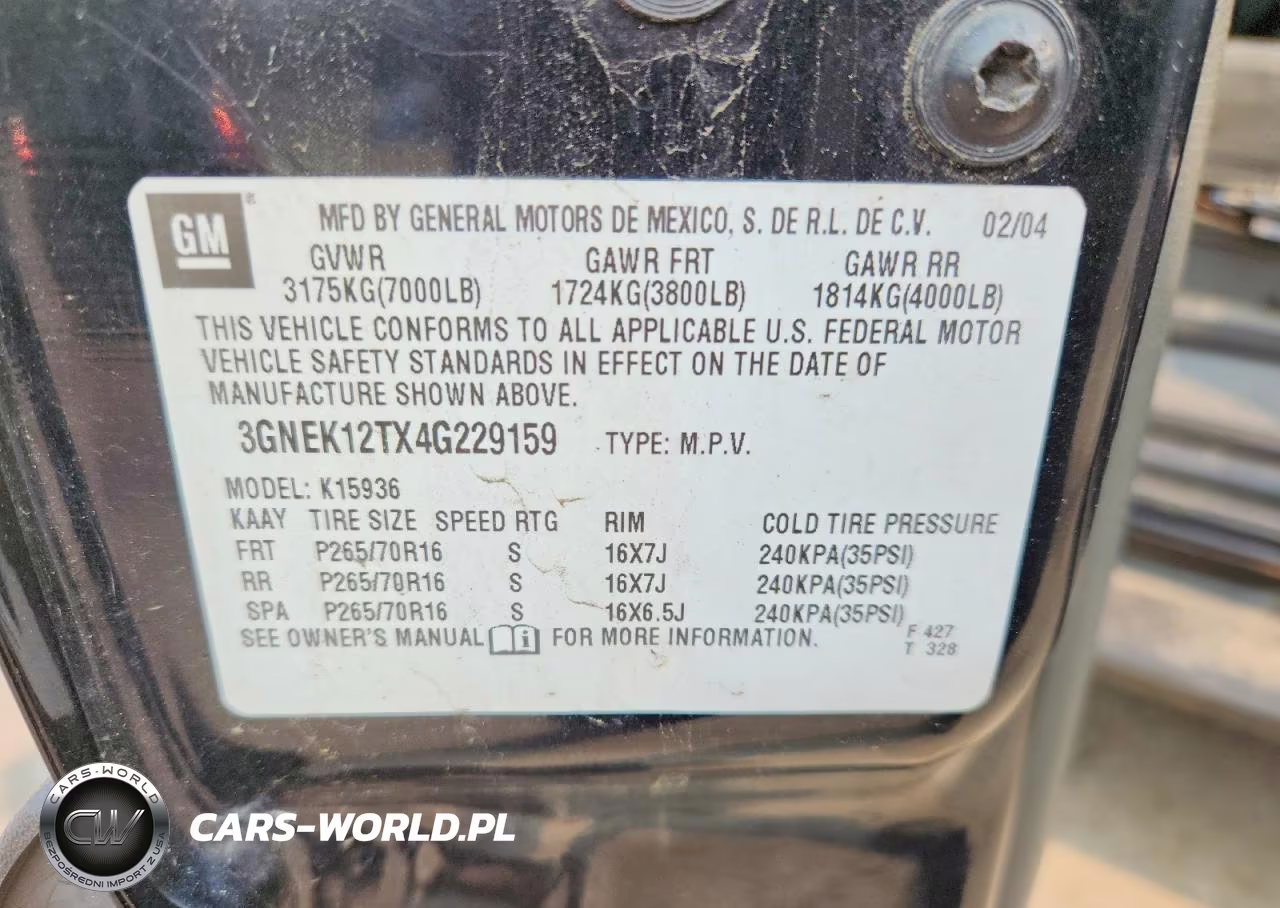 2004 Chevrolet Avalanche K1500 VIN:3GNEK12TX4G229159 - 12