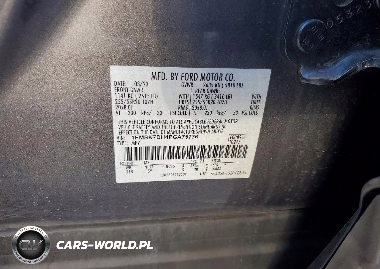 2023 Ford Explorer Xlt VIN:1FMSK7DH4PGA75776 - 13
