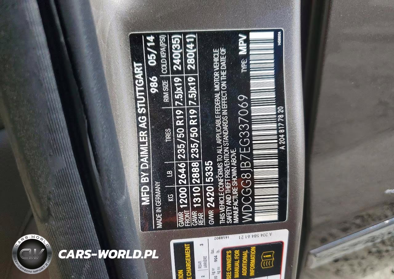 2014 Mercedes-Benz Glk 350 4Matic VIN:WDCGG8JB7EG337069 - 12