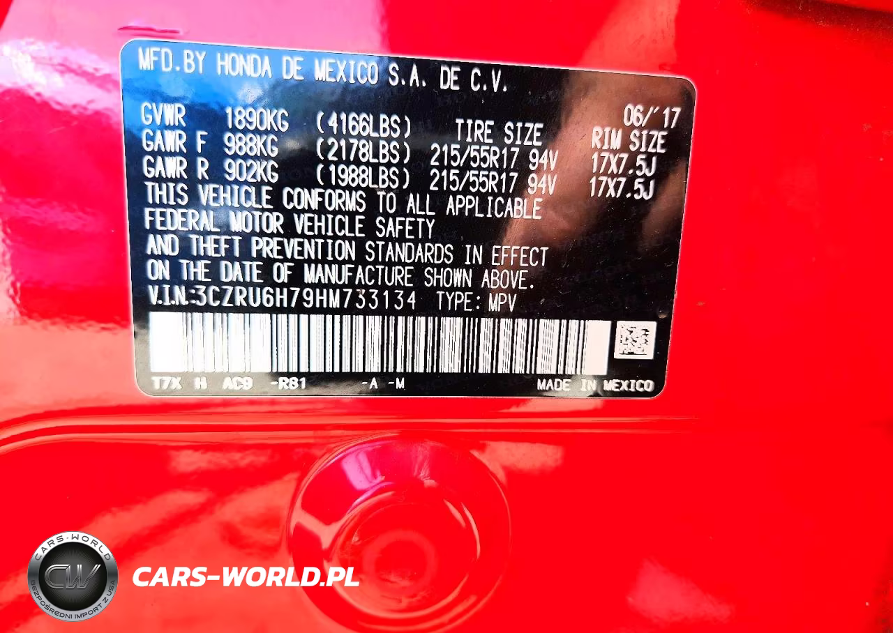 2017 Honda Hr-V Exl VIN:3CZRU6H79HM733134 - 13