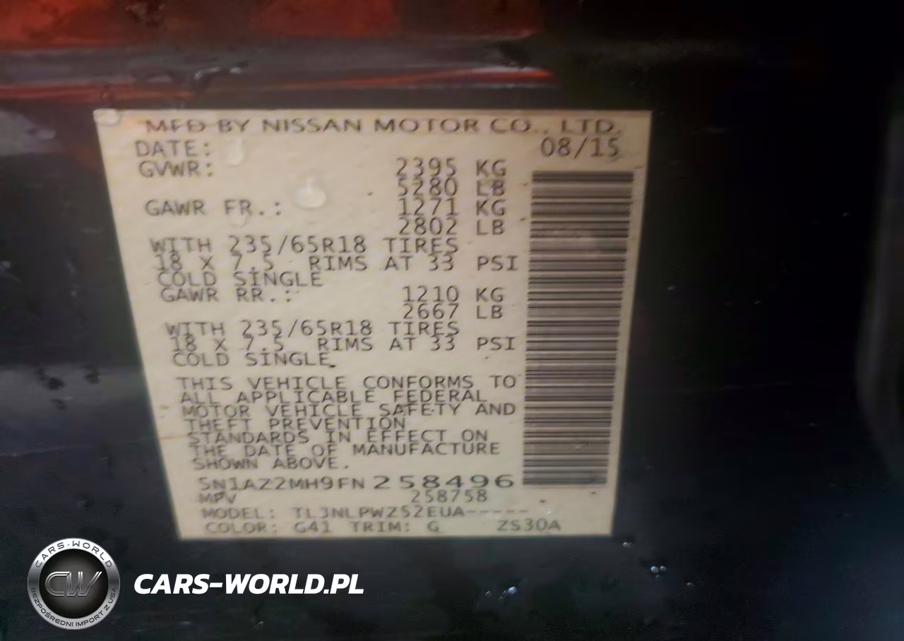 2015 Nissan Murano S VIN:5N1AZ2MH9FN258496 - 13
