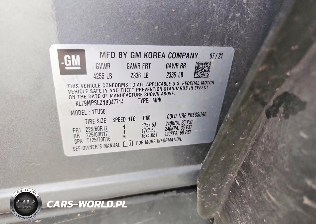 2022 Chevrolet Trailblazer Lt VIN:KL79MPSL2NB047714 - 13