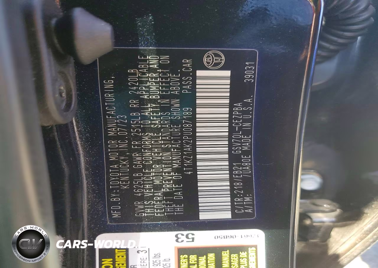 2023 Toyota Camry Trd VIN:4T1KZ1AK2PU087189 - 12