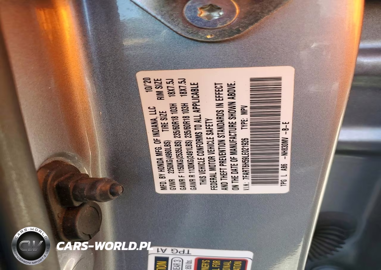 2020 Honda Cr-V Ex VIN:7FART6H59LE021926 - 13