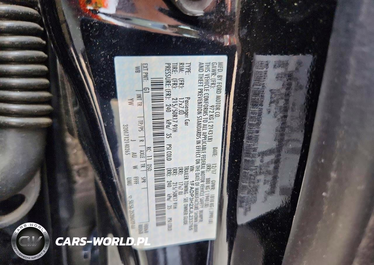 2018 Ford Focus Sel VIN:1FADP3H2XJL233765 - 12