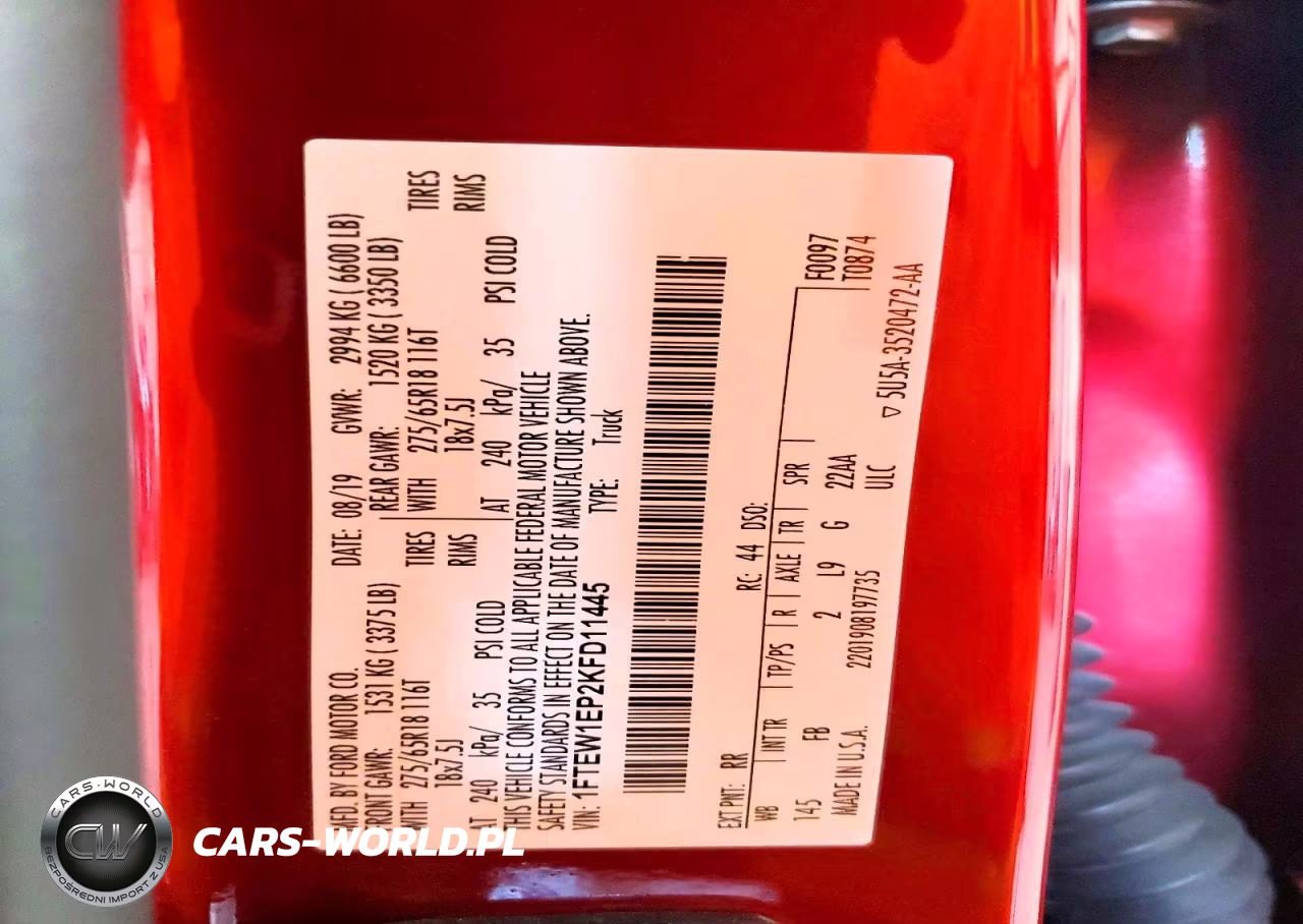2019 Ford F150 Supercrew VIN:1FTEW1EP2KFD11445 - 12