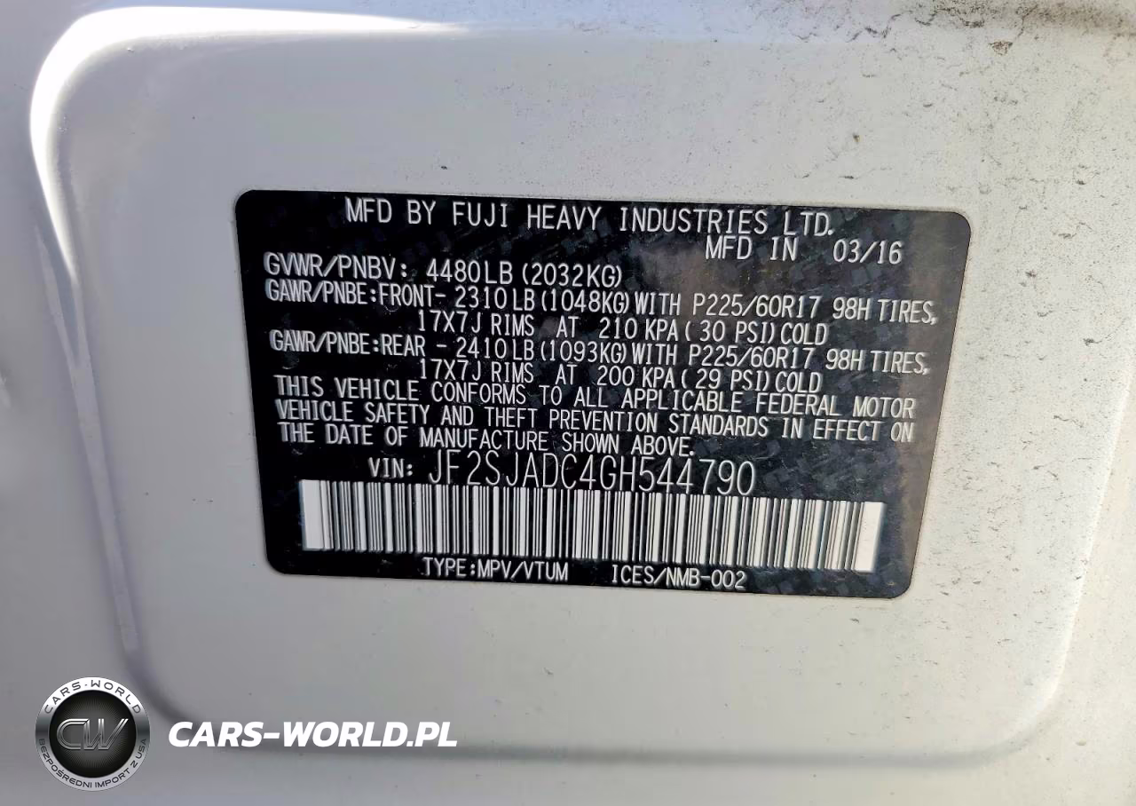 2016 Subaru Forester 2.5I Premium VIN:JF2SJADC4GH544790 - 13