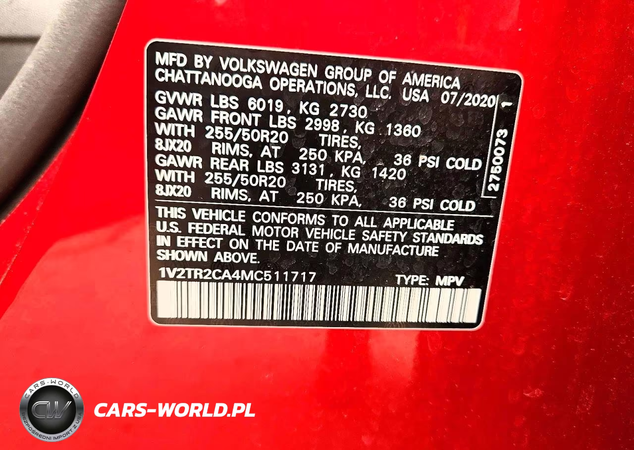 2021 Volkswagen Atlas Sel Premium VIN:1V2TR2CA4MC511717 - 13