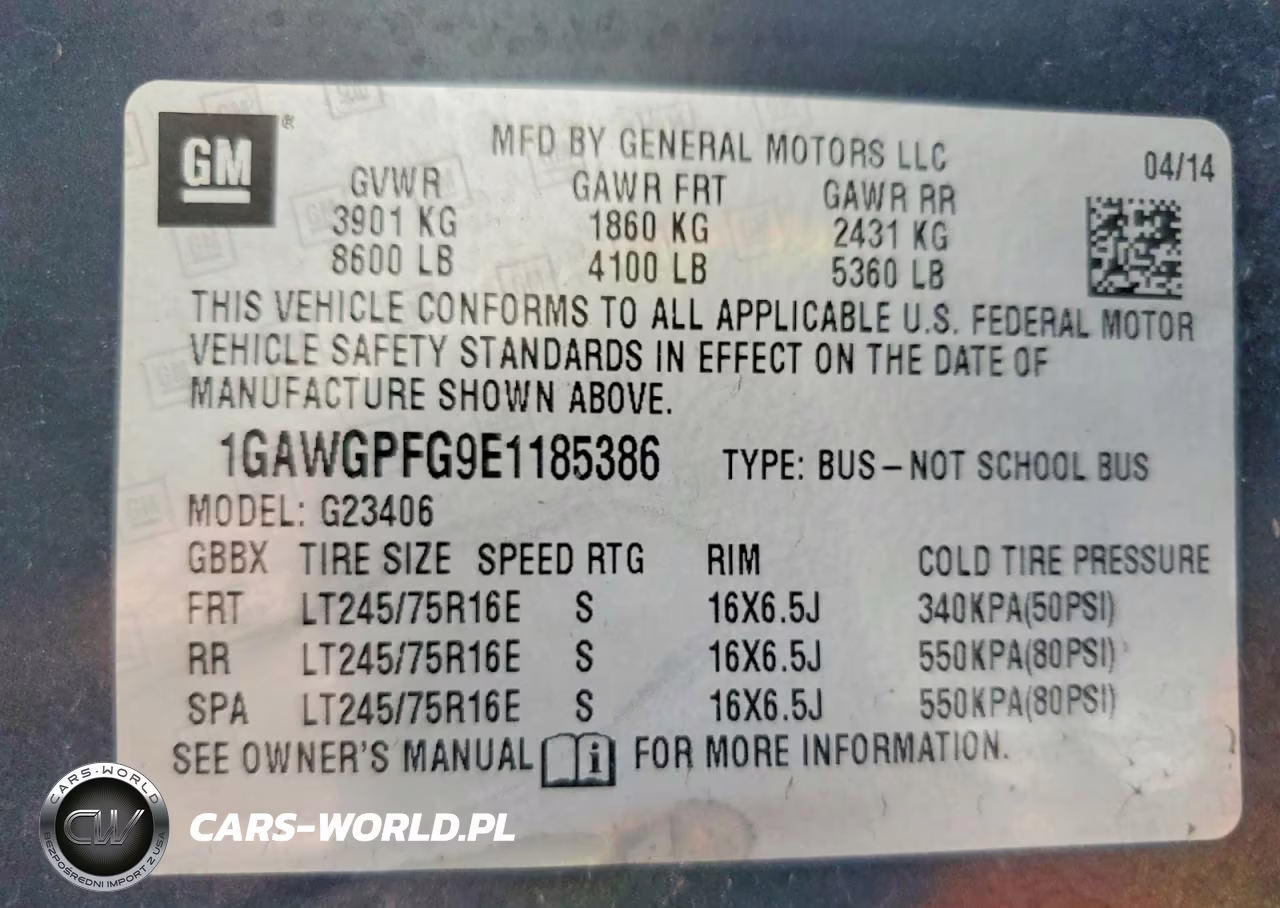 2014 Chevrolet Express G2500 Ls VIN:1GAWGPFG9E1185386 - 12