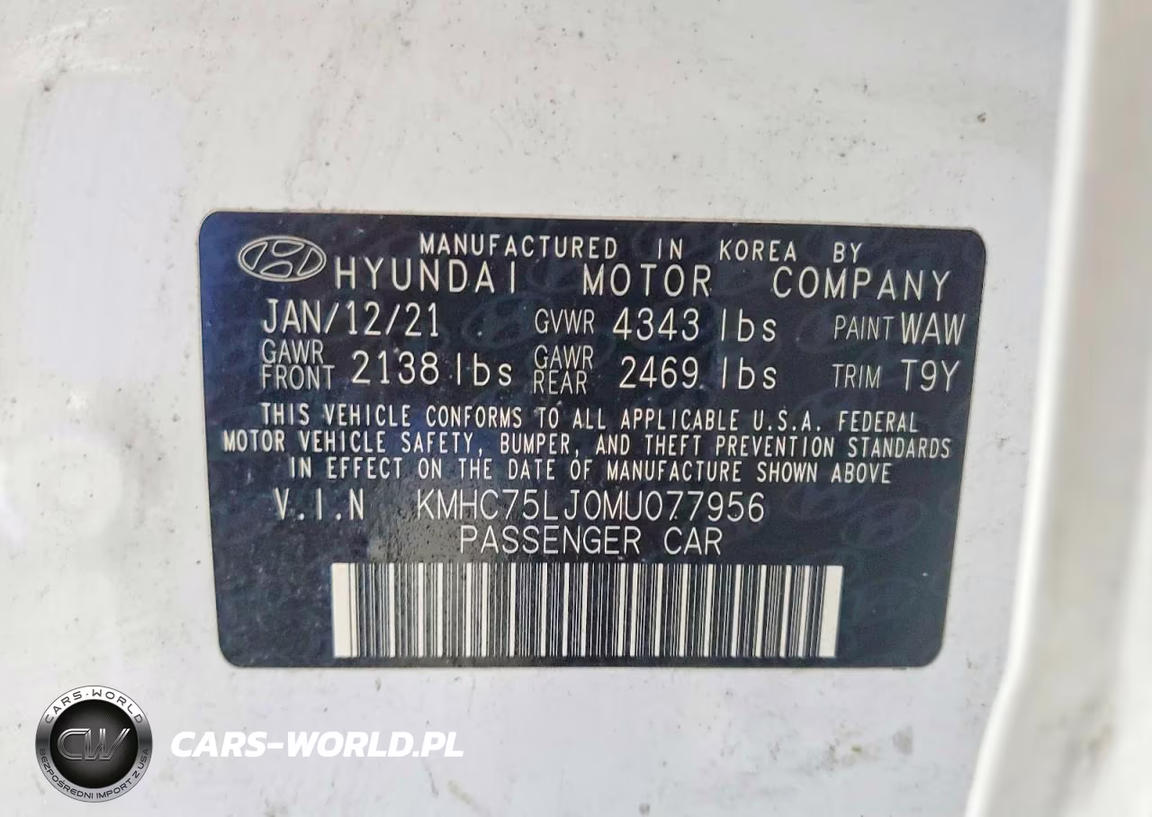 2021 Hyundai Ioniq Se VIN:KMHC75LJ0MU077956 - 12
