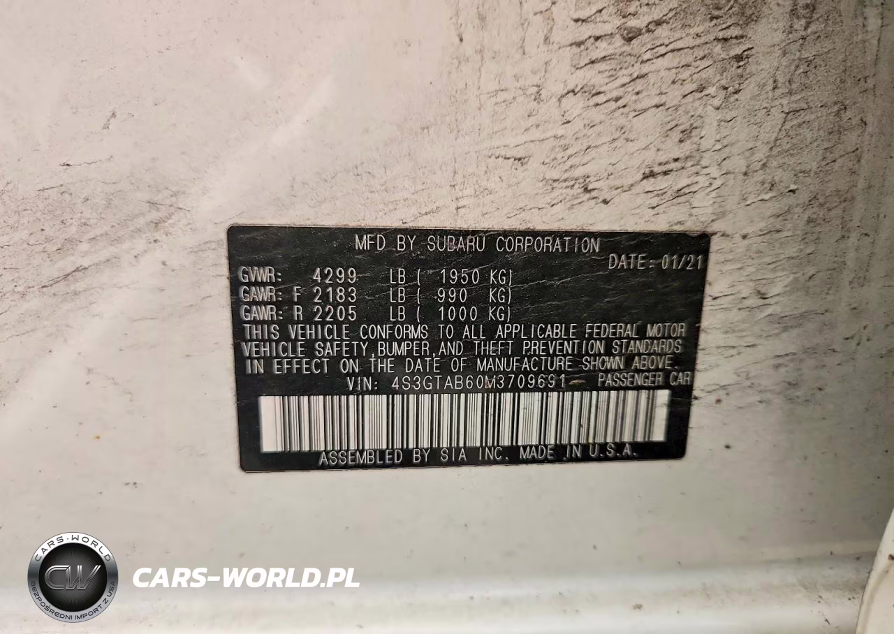 2021 Subaru Impreza VIN:4S3GTAB60M3709691 - 12