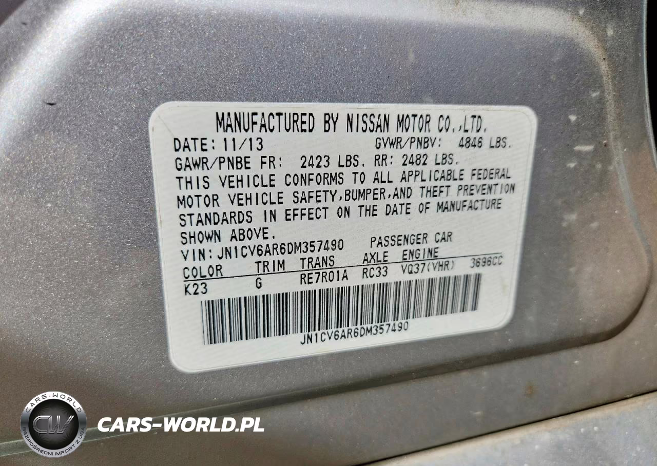 2013 Infiniti G37 Sedan X VIN:JN1CV6AR6DM357490 - 13