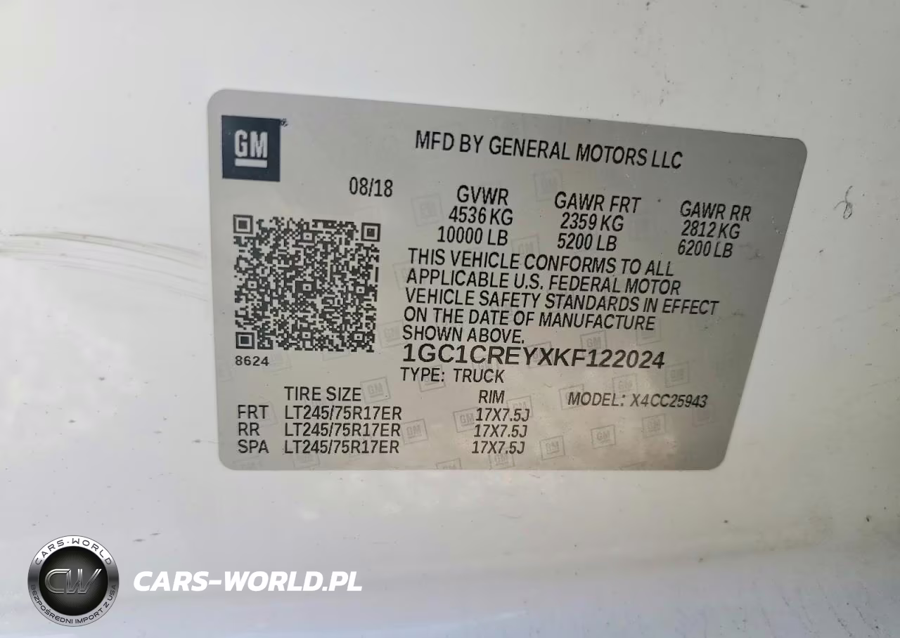 2019 Chevrolet Silverado C2500 Heavy Duty VIN:1GC1CREYXKF122024 - 12