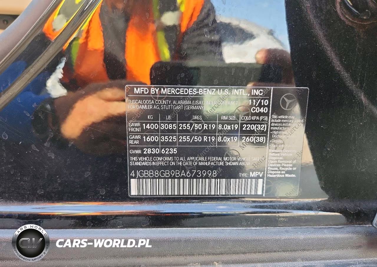 2011 Mercedes-Benz Ml 350 4Matic VIN:4JGBB8GB9BA673998 - 13