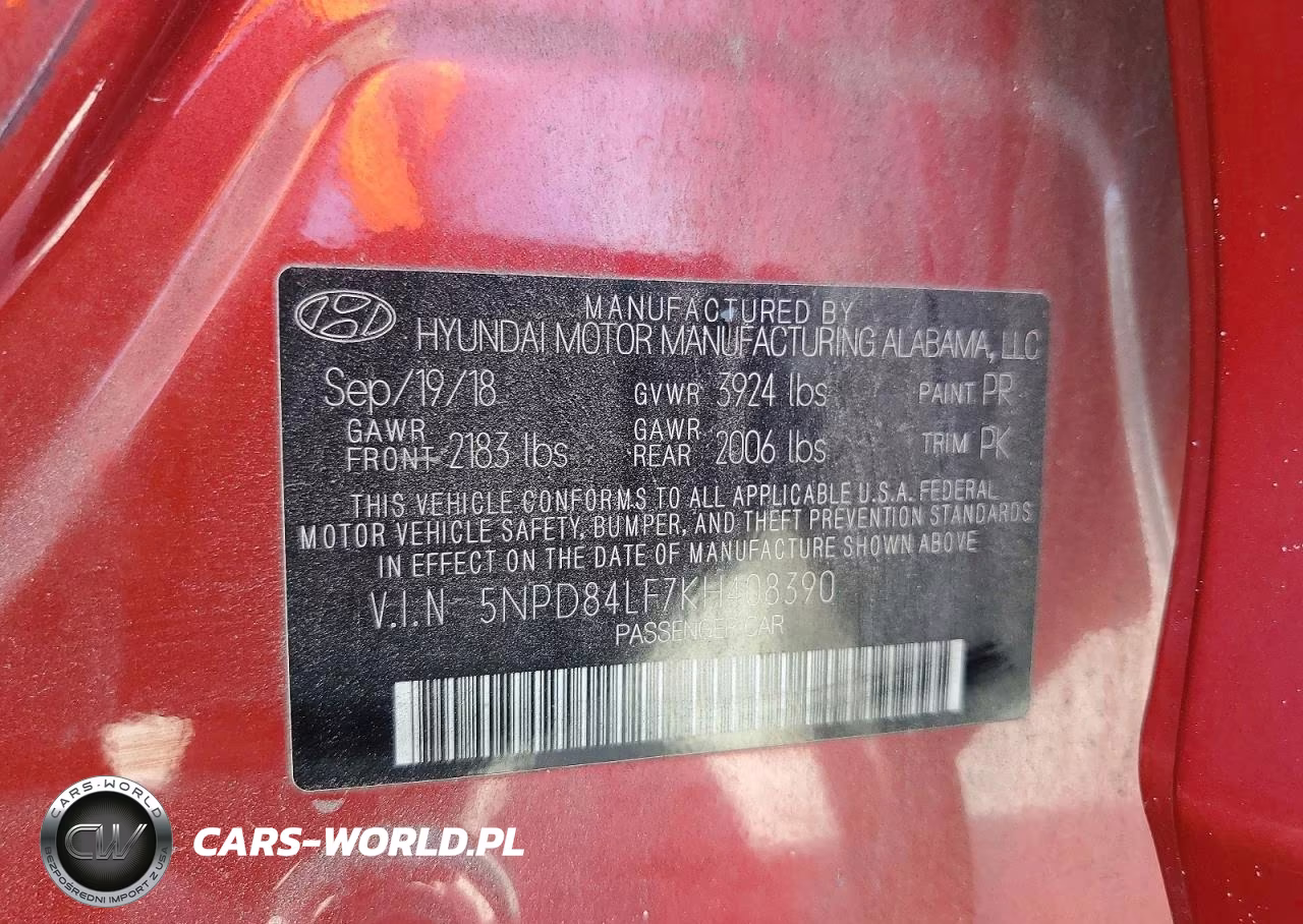 2019 Hyundai Elantra Sel VIN:5NPD84LF7KH408390 - 12