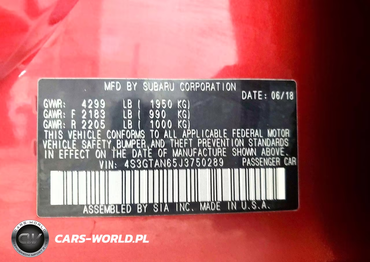 2018 Subaru Impreza Limited VIN:4S3GTAN65J3750289 - 12