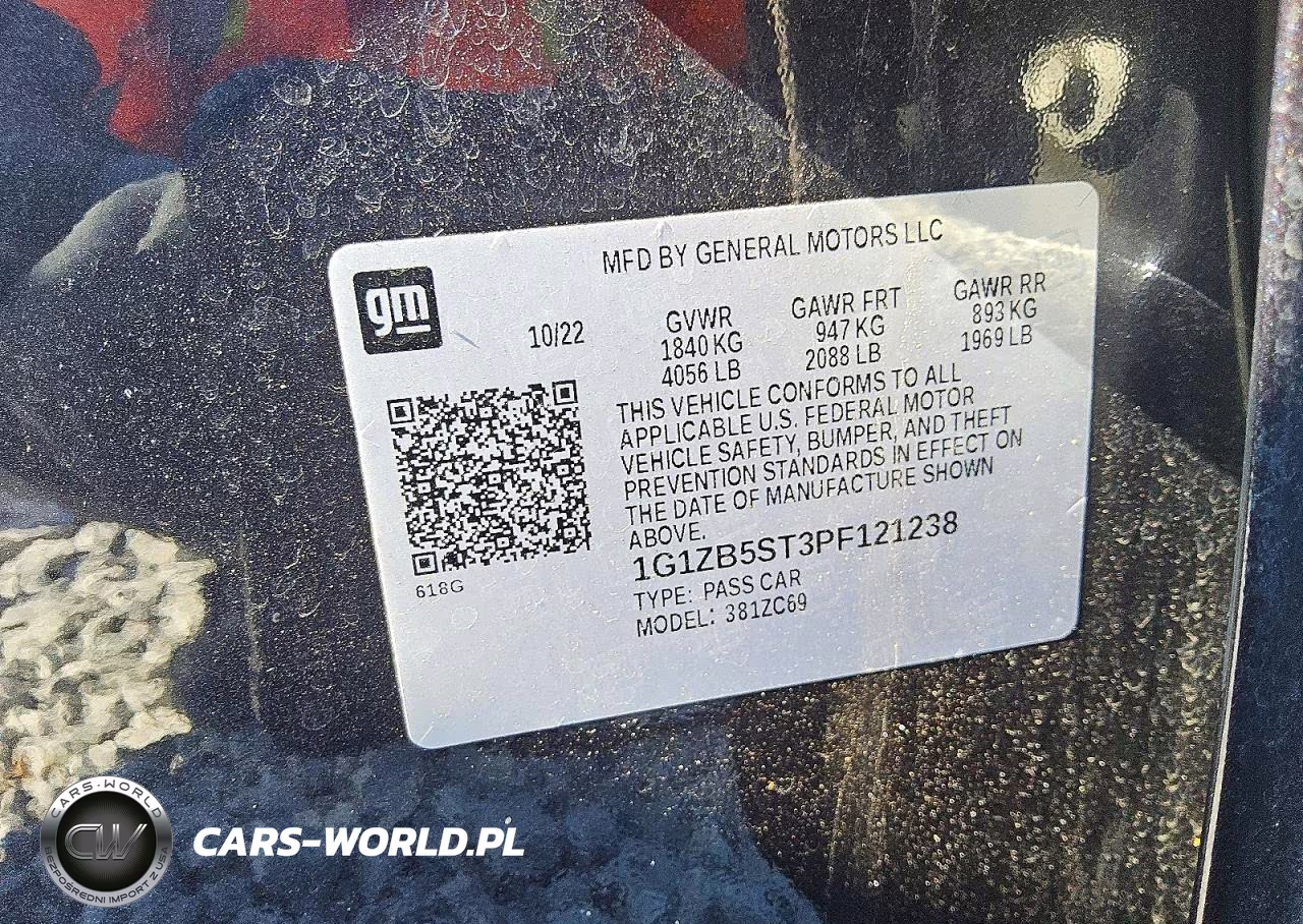 2023 Chevrolet Malibu Ls VIN:1G1ZB5ST3PF121238 - 12