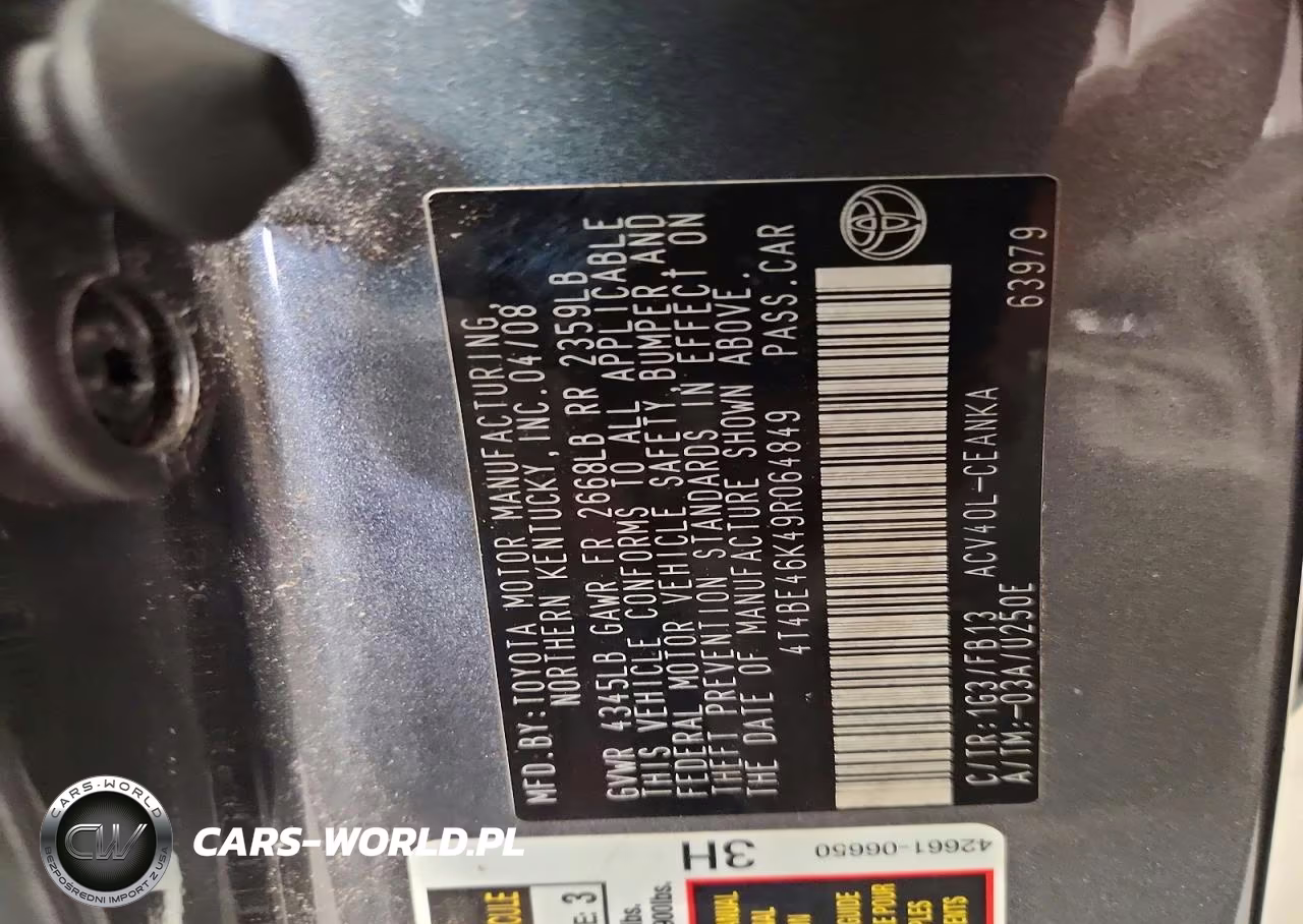 2009 Toyota Camry Le VIN:4T4BE46K49R064849 - 12