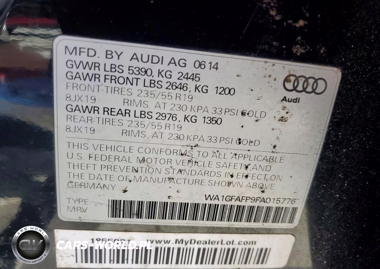 2015 Audi Q5 Premium VIN:WA1CFAFP9FA015776 - 14