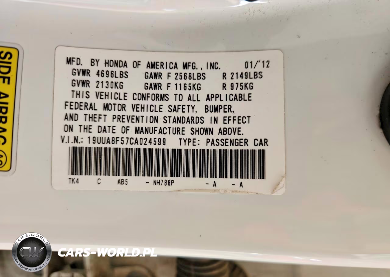 2012 Acura Tl VIN:19UUA8F57CA024599 - 12