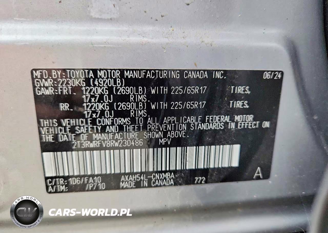 2024 Toyota Rav4 Hybrid Xle VIN:2T3RWRFV8RW230486 - 14