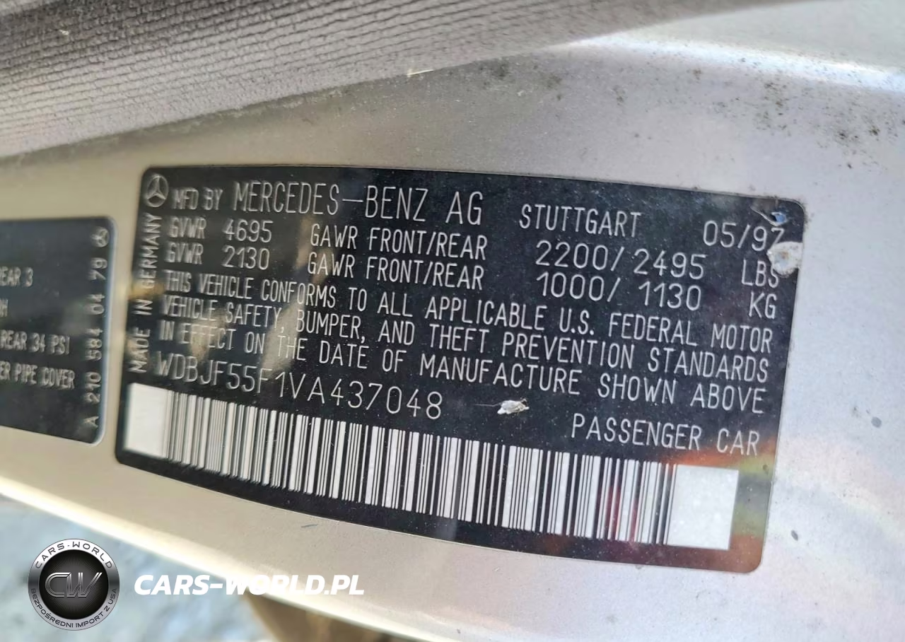 1997 Merz E-Class VIN:WDBJF55F1VA437048 - 12