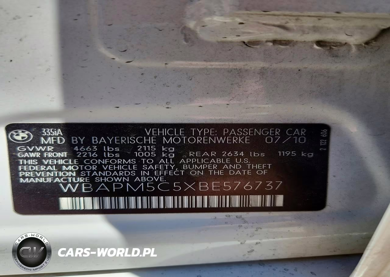 2011 BMW 335 I VIN:WBAPM5C5XBE576737 - 12