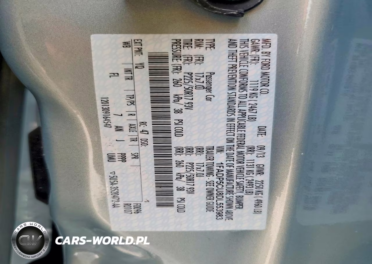 2013 Ford C-Max Energi VIN:1FADP5CU8DL553983 - 12