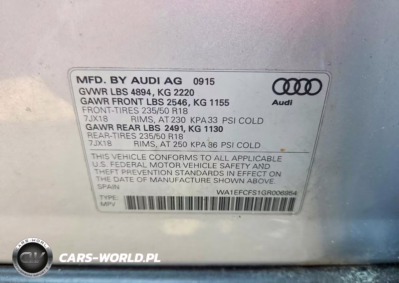 2016 Audi Q3 Premium Plus VIN:WA1EFCFS1GR006954 - 13