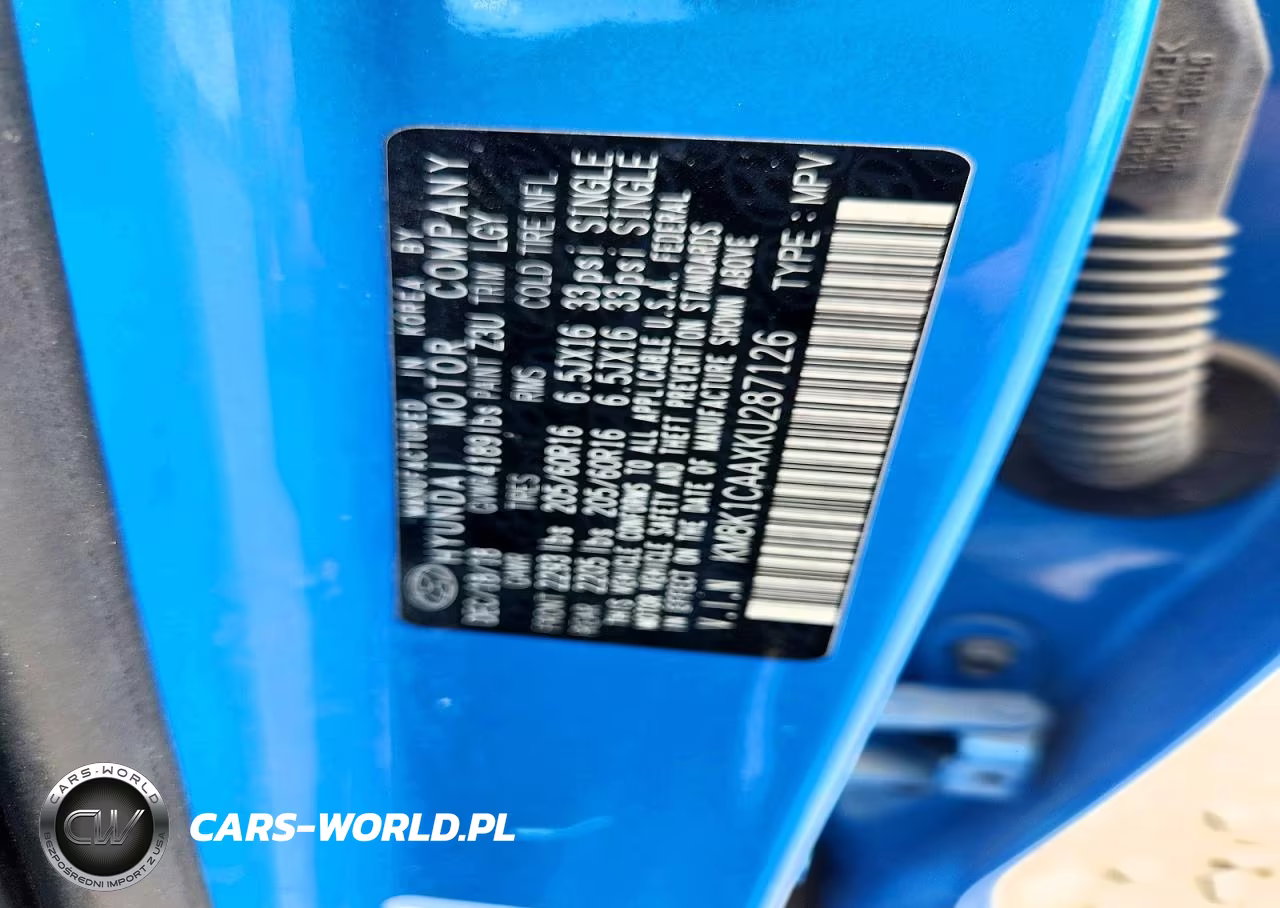 2019 Hyundai Kona Se VIN:KM8K1CAAXKU287126 - 12
