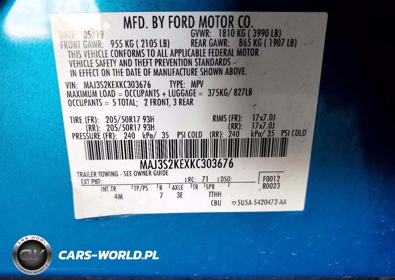 2019 Ford Ecosport Titanium VIN:MAJ3S2KEXKC303676 - 12