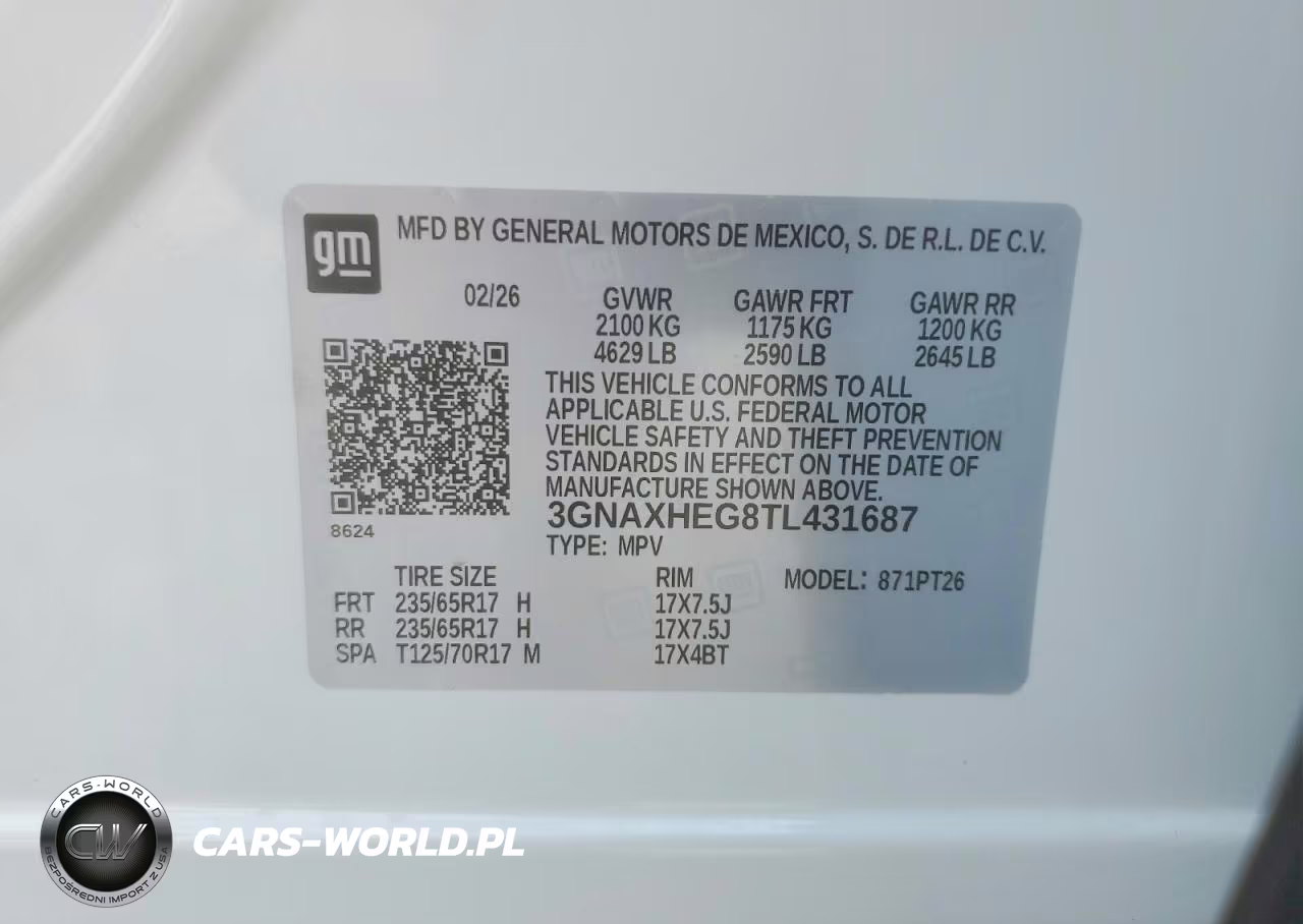 2026 Chevrolet Equinox Lt VIN:3GNAXHEG8TL431687 - 14