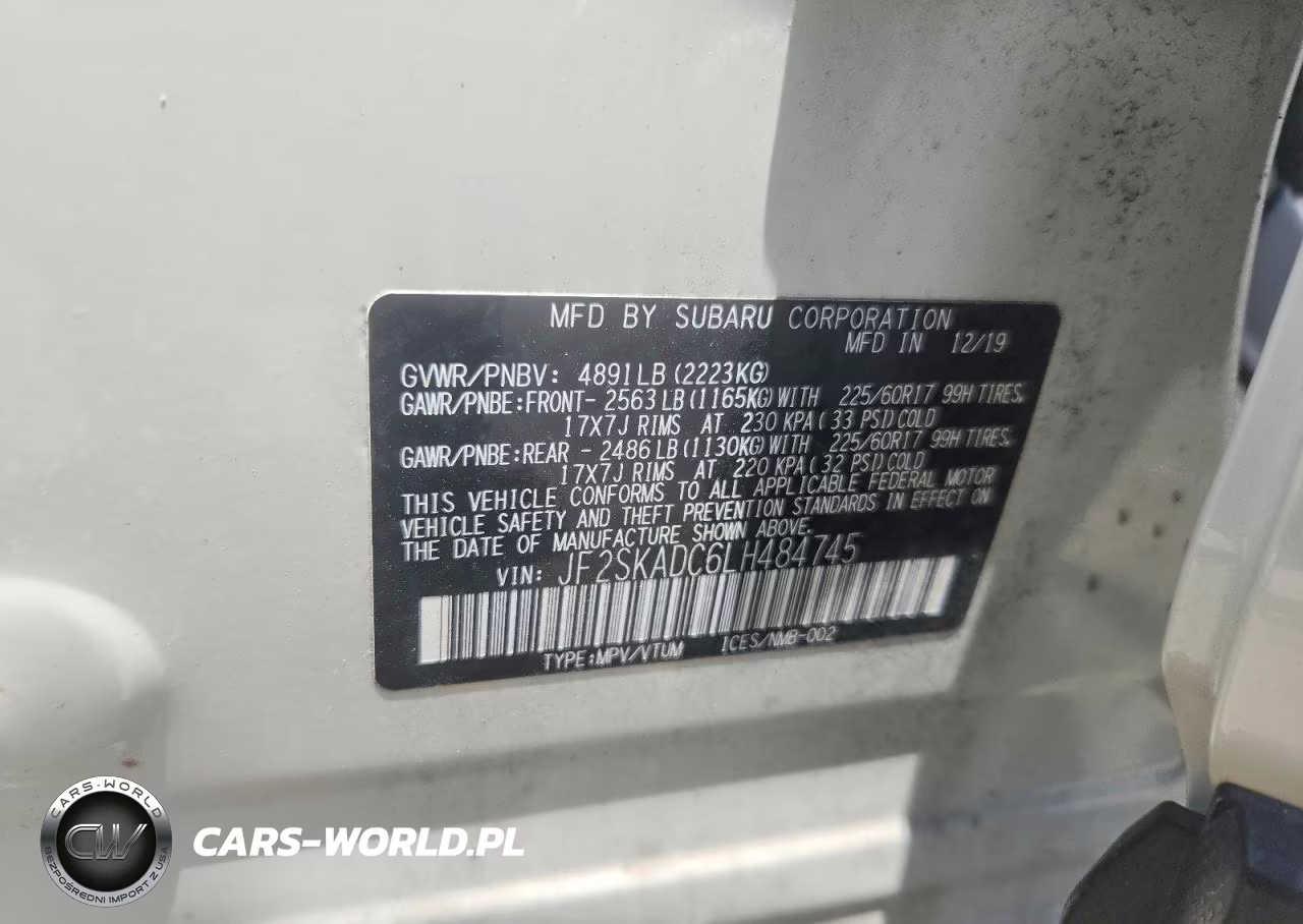 2020 Subaru Forester VIN:JF2SKADC6LH484745 - 13